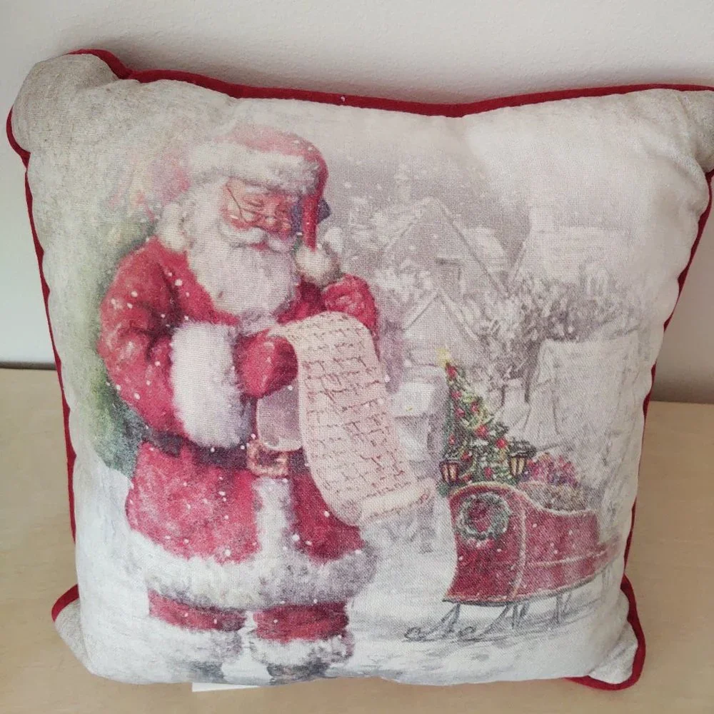 Pottery Barn Santa Pillow